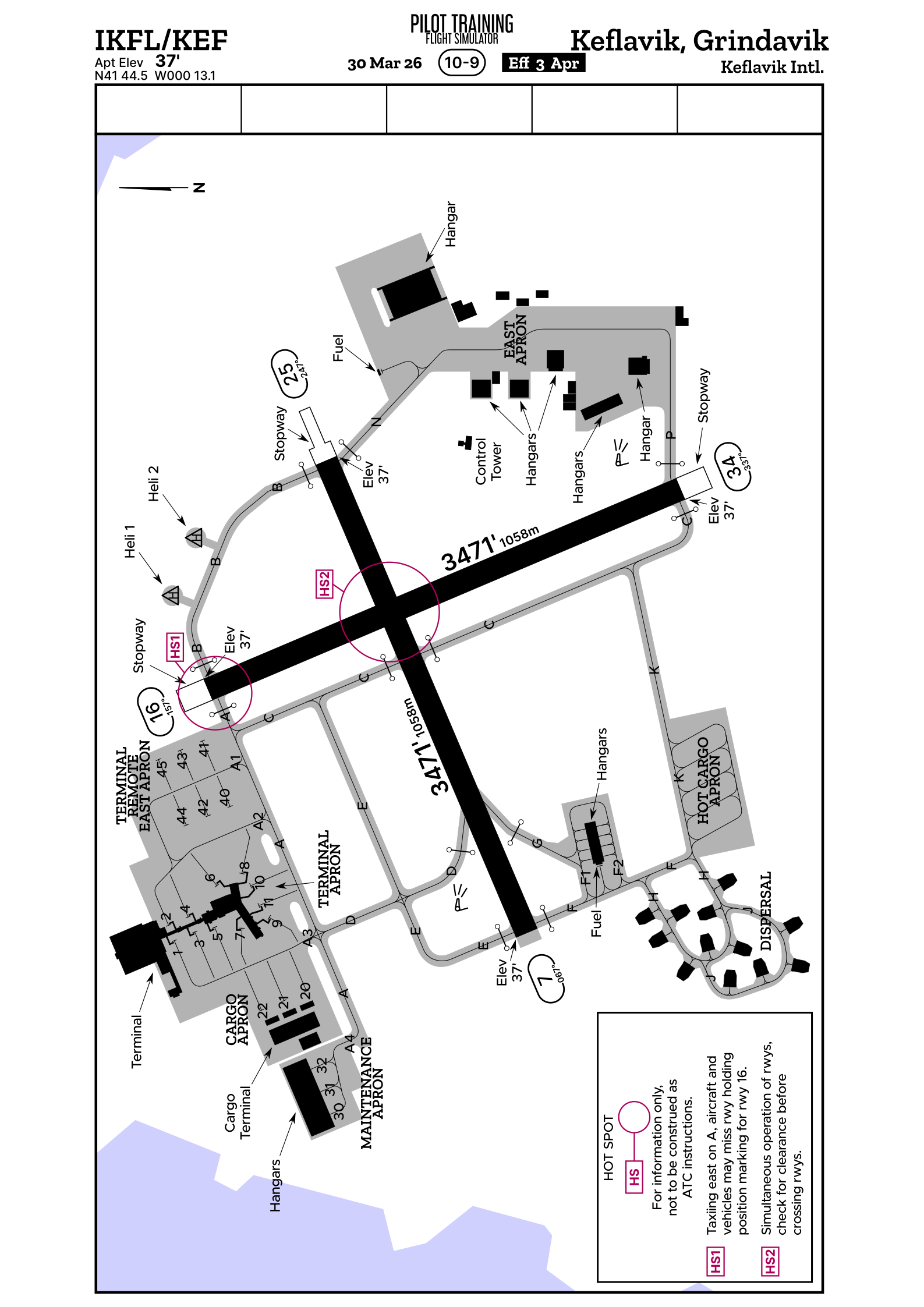 Airport ground chart for the airport IKFL